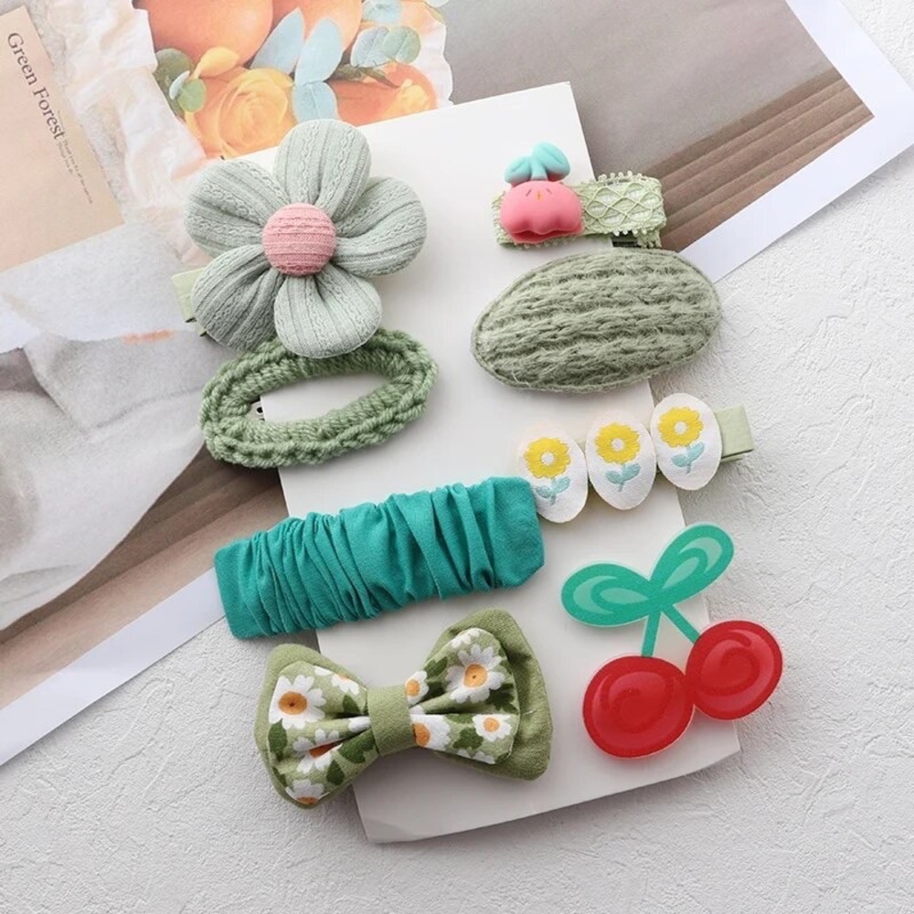 Teal Baby Hair Clips